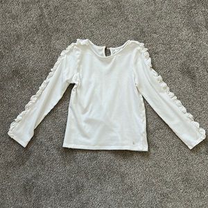 Carrement beau size 6/114 cm long sleeve shirt with ruffles-light ivory